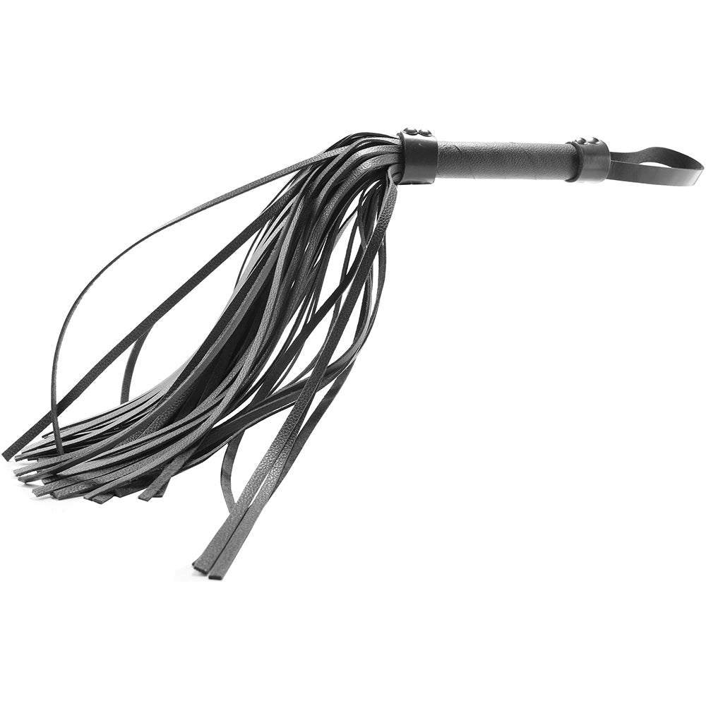 Leather Flogger in Black