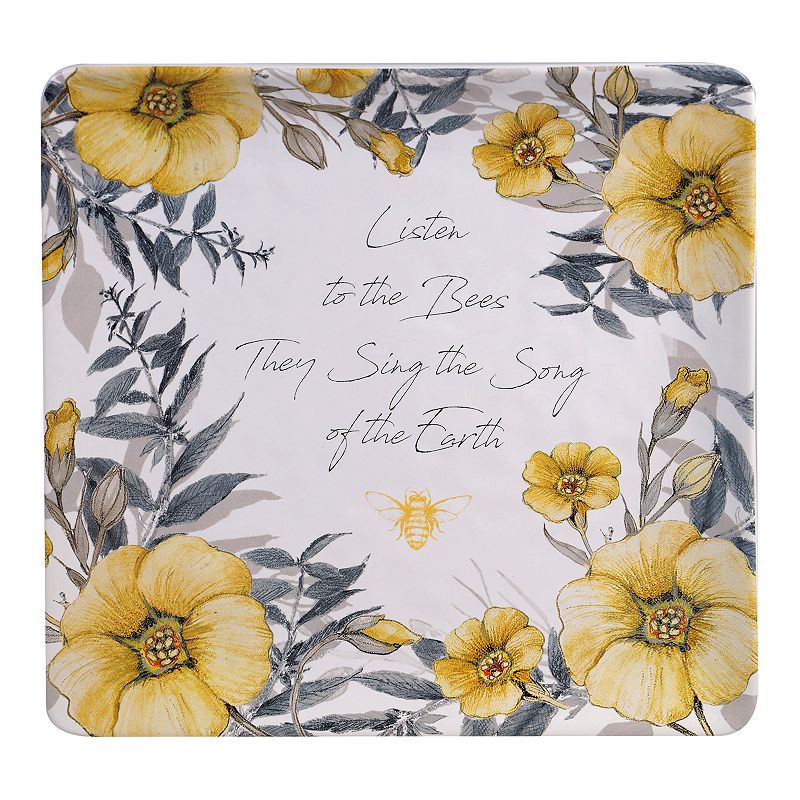 Certified International Bee Sweet Square Platter