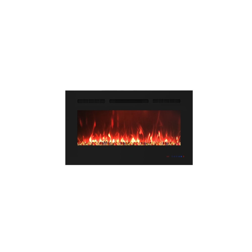 Clihome 30'' Built in and Wall Mounted Electric Fireplace   30 in.