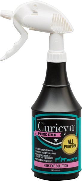 Curicyn All-Purpose Dog， Cat， Bird， Farm Animal and Horse Pink Eye Solution