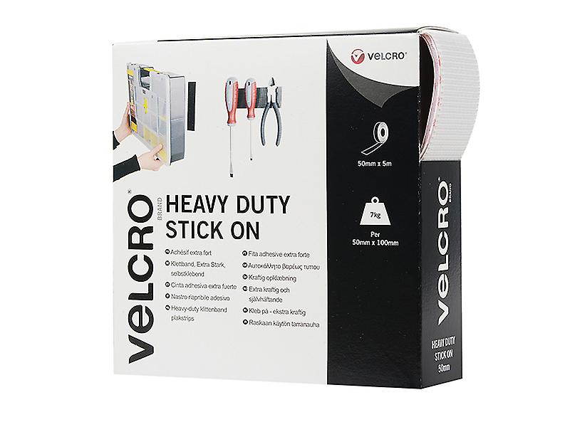 VELCRO Brand VELCRO Brand Heavy-Duty Stick On Tape 50mm x 5m White VEL60244