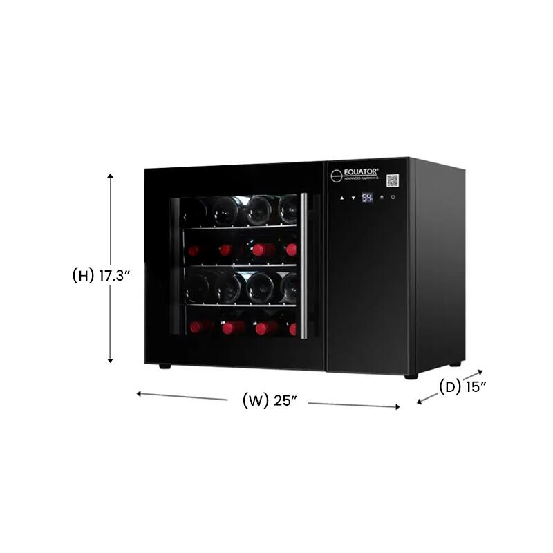 Equator WR16 25 Inch Black Wine Cooler