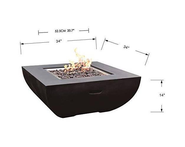 Outdoor Fire Pit Propane Table Backyard Patio Heater Elementi