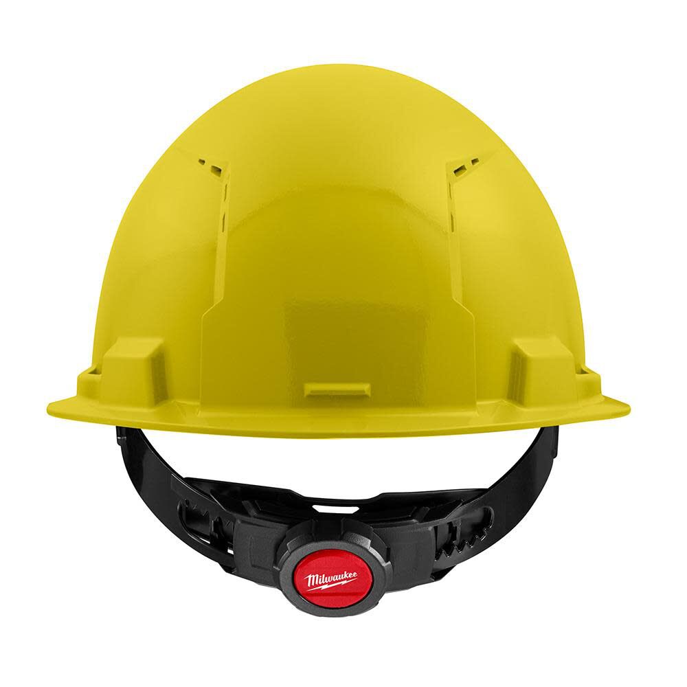 Milwaukee Yellow Front Brim Vented Hard Hat with 4pt Ratcheting Suspension Type 1 Class C 48-73-1202 from Milwaukee