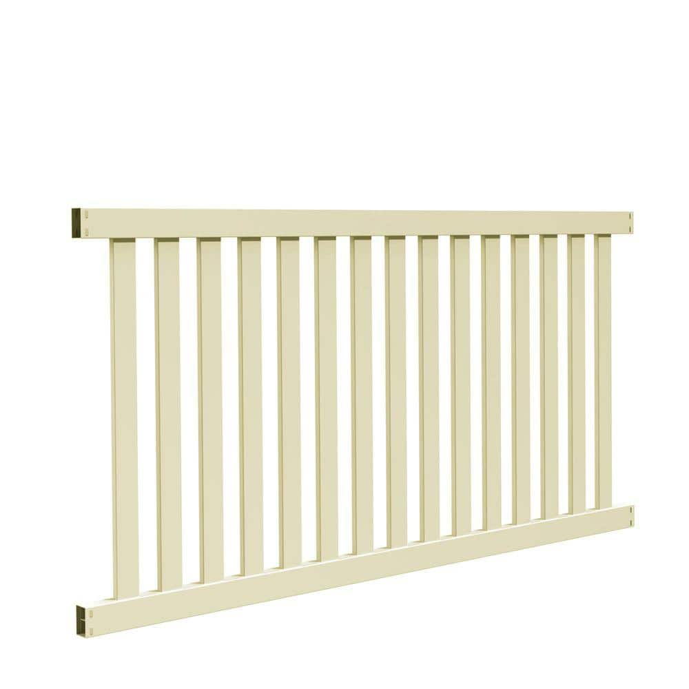 Barrette Outdoor Living Ohio 4 ft. H x 8 ft. W Sand Vinyl Un-Assembled Fence Panel 73012322