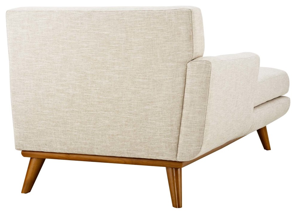 Engage Left Facing Upholstered Fabric Chaise   Midcentury   Indoor Chaise Lounge Chairs   by Morning Design Group  Inc  Houzz