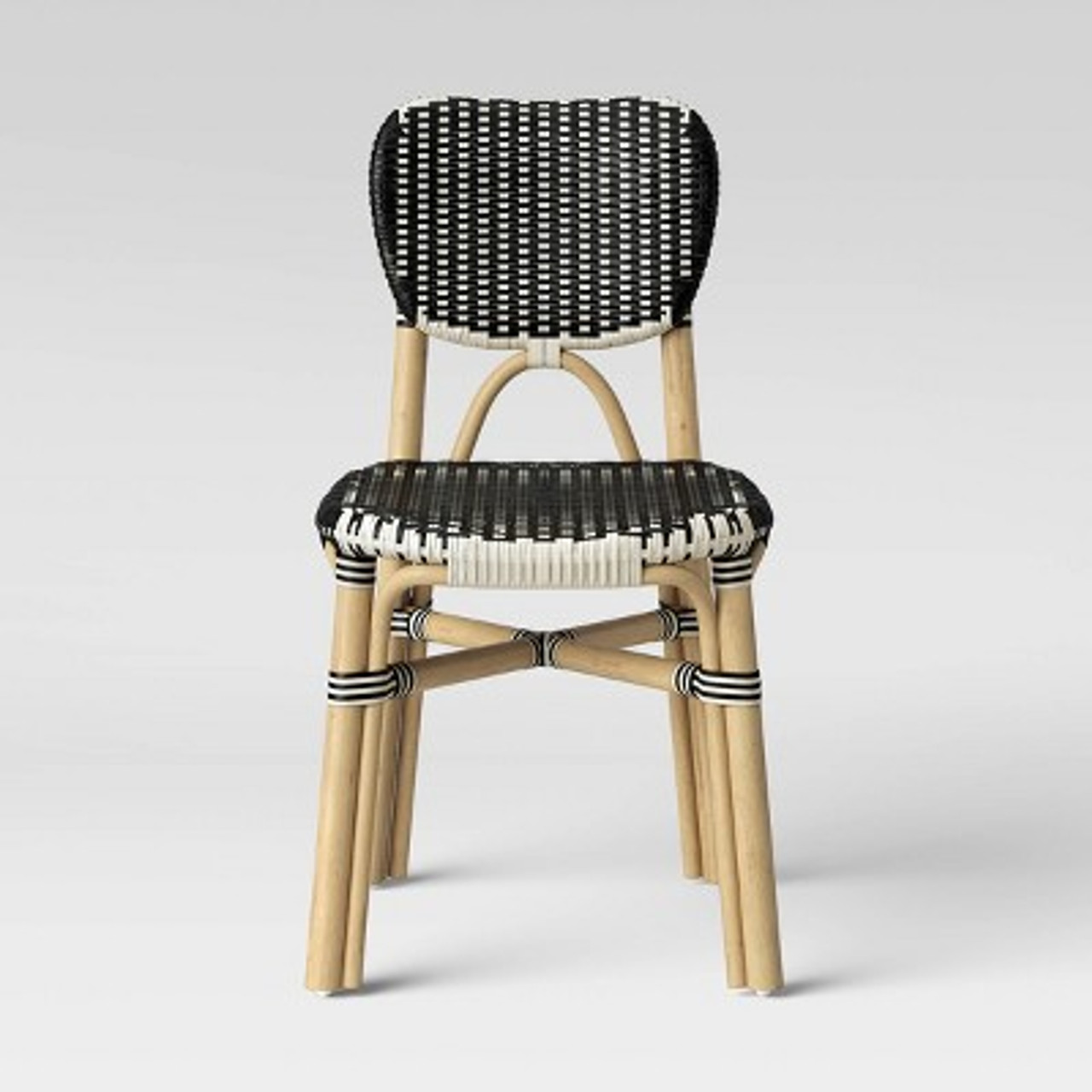 Canton Rattan and Woven Dining Chair Black/White - Threshold™