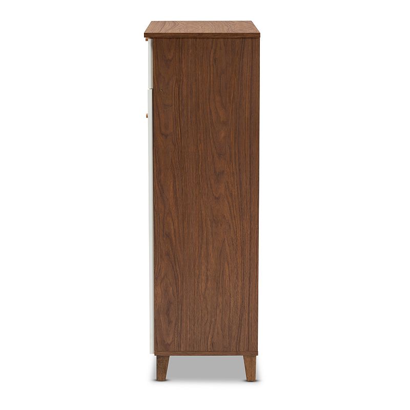 Baxton Studio Coolidge 5-Shelf Shoe Storage Cabinet