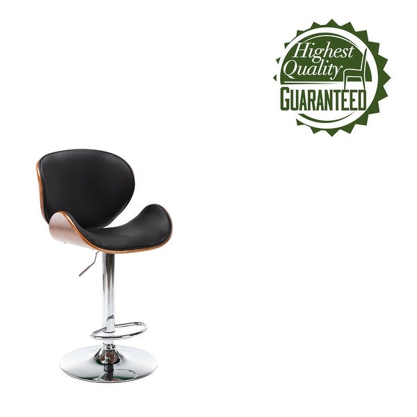 Porthos Home Reina Swivel Bar Stool， Height Adjustable， PU Upholstery