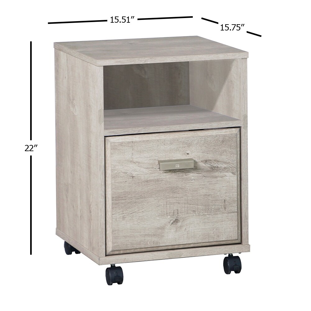 Saint Birch Elma File Cabinet in Washed Gray Finish