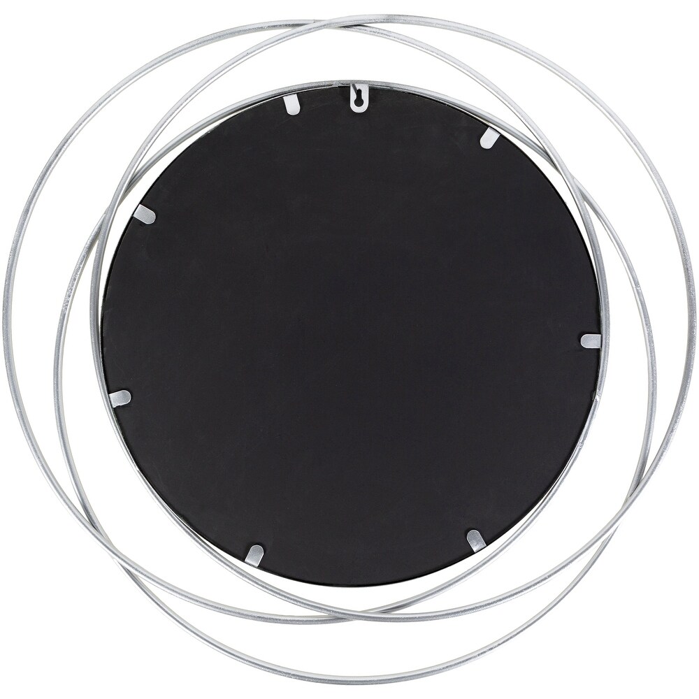 Artistic Weavers Kindra Modern Circles Silver Round Mirror