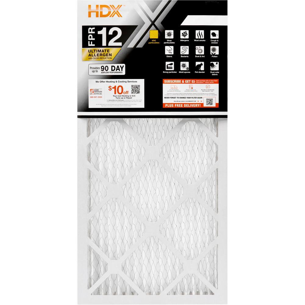 HDX 10 in. x 20 in. x 1 in. Elite Allergen Pleated Air Filter FPR 12 61201.011020