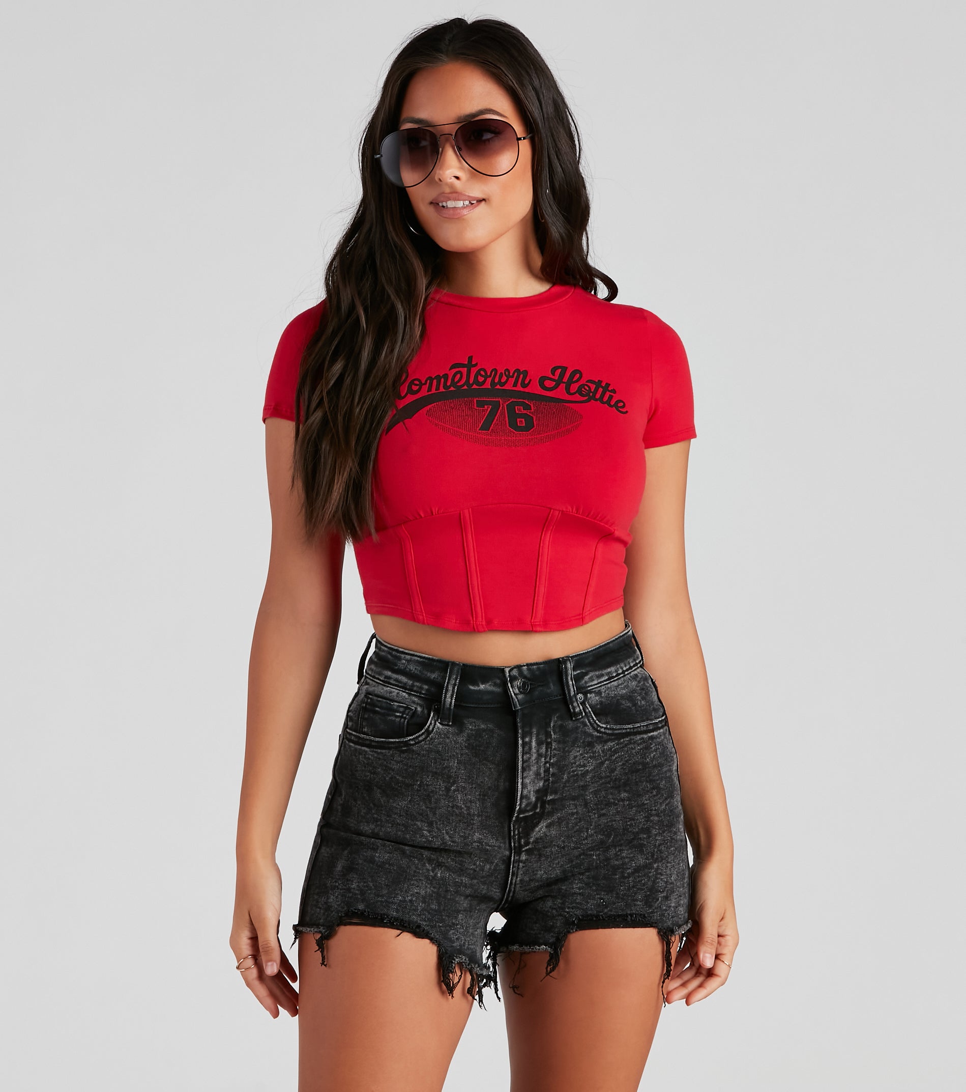 Hometown Hottie Corset Graphic Tee