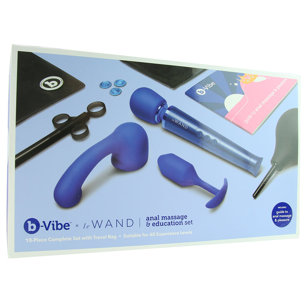 B-Vibe x Le Wand Anal Massage & Education Set in Cobalt