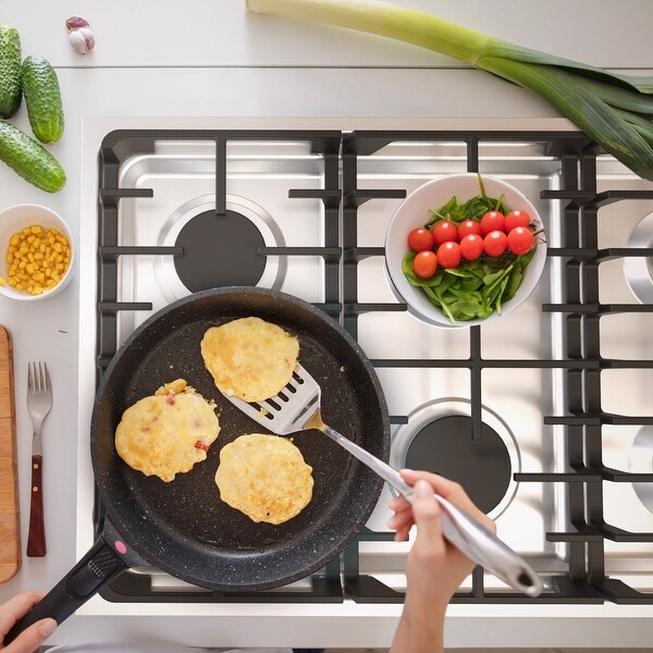 36-in Built-in Gas Cooktop with 6 Sealed Burners in Stainless Steel - LPG Convertible - 18，000-BTUs Power Burner