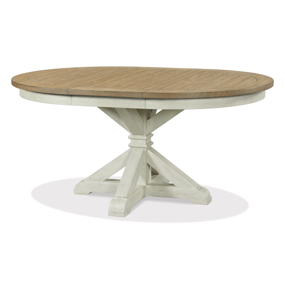 Roundhill Furniture Harola Round Pedestal Dining Table with 18\