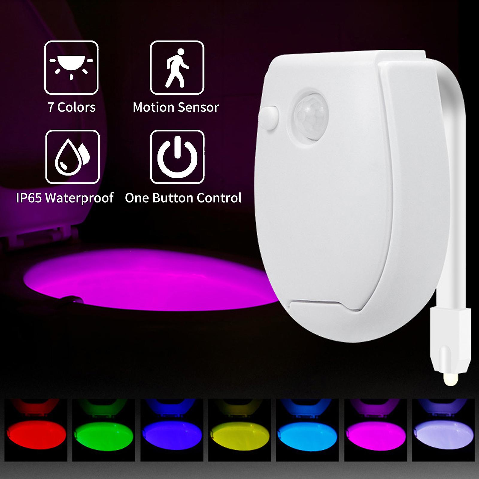 Toilet Night Light With 3 Ligh Modes 7 Color Changing Motion Activated Led Light  Toilet Bowl Night Light For Bathroom Fits Any Toilet