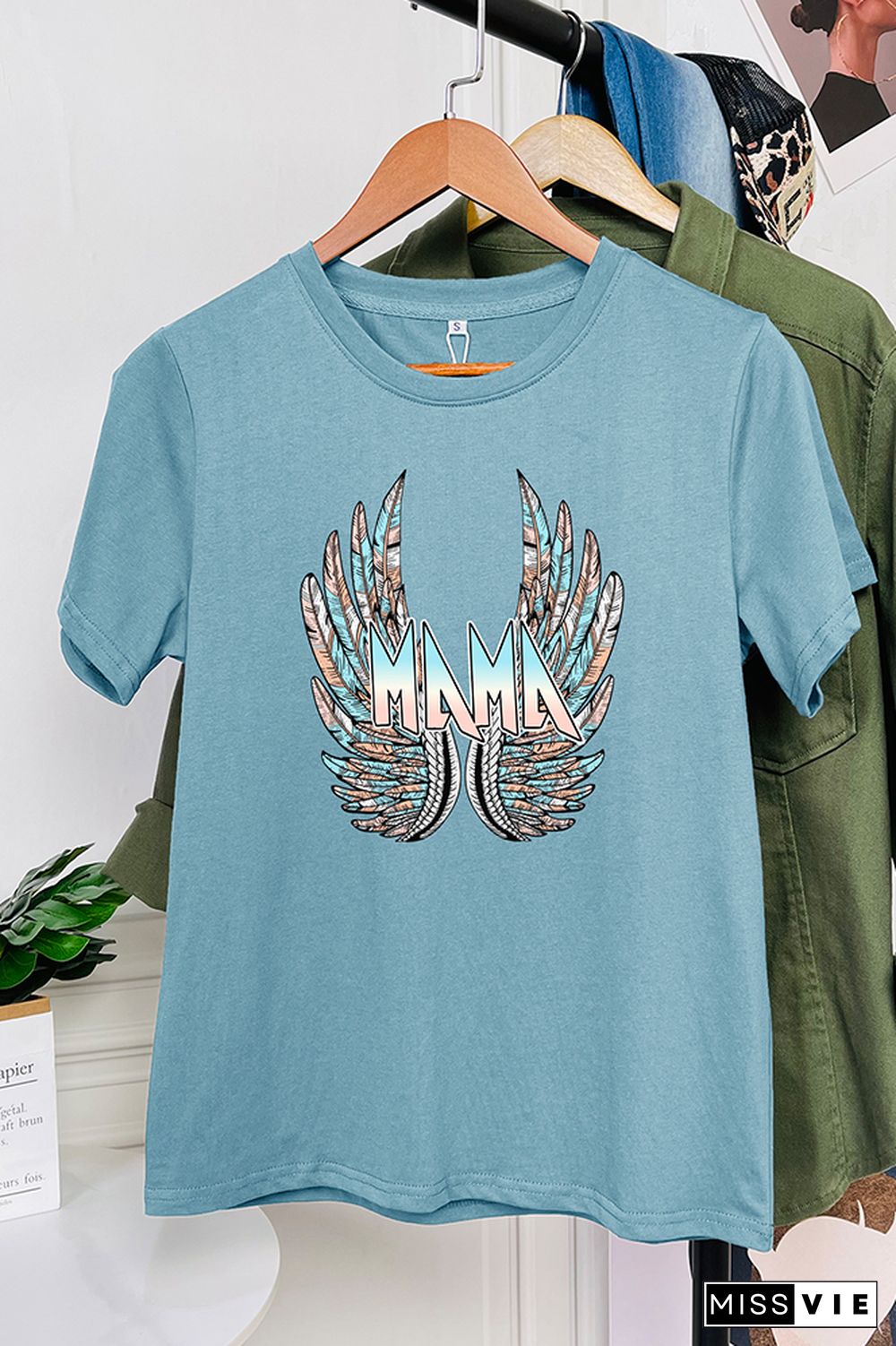 MAMA with Wings Short Sleeve Graphic Tee Wholesale