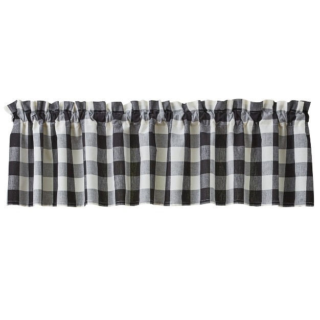 Park Designs Buffalo Check Valance 72 x27 x27 l Black amp Cream