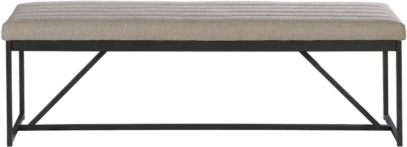 Eden Modern Metal Upholstered Dining Bench