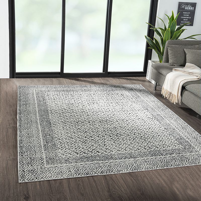 Madison Park Talia Moroccan Bordered Global Woven Area Rug