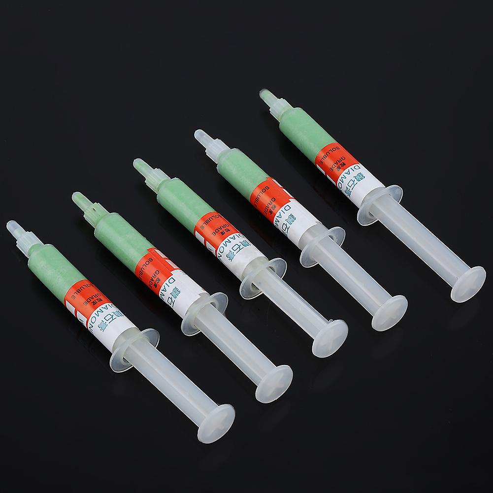 5pc/set Diamond Grinding Polishing Paste Lapping Compound Abrasive Paste Needle Tube W14#800