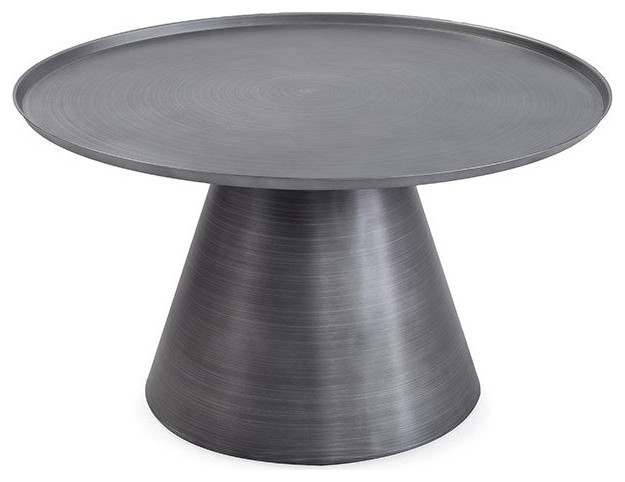 Raffaella Coffee Table  Brushed Silver Stainless Steel   Transitional   Coffee Tables   by Rustic Home Furniture Deco  Houzz