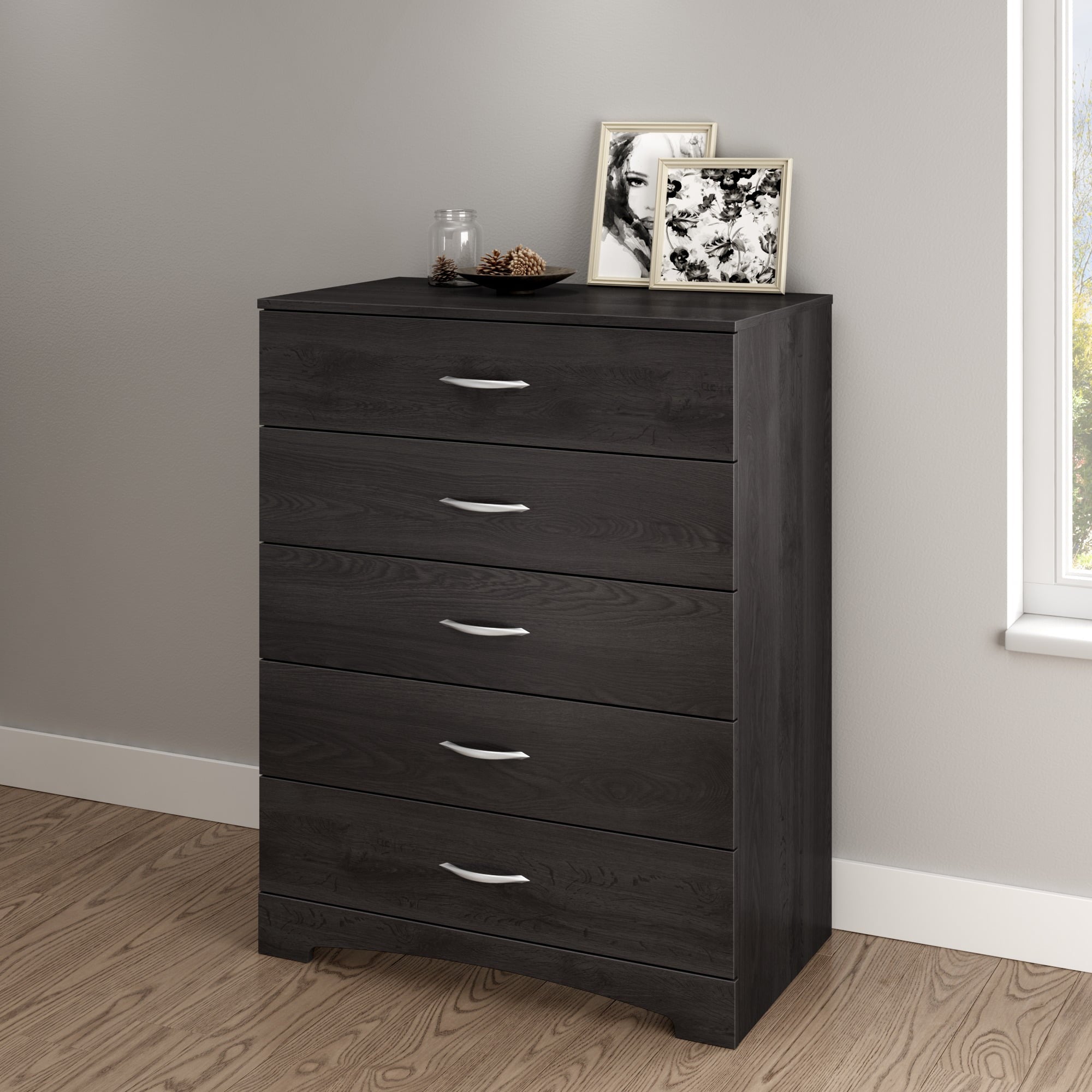 South Shore SoHo 5-Drawer Chest, Gray Oak