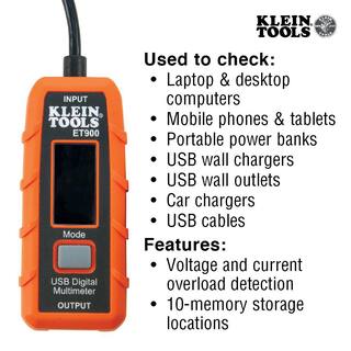 Klein Tools Type-A USB Digital Multimeter ET900