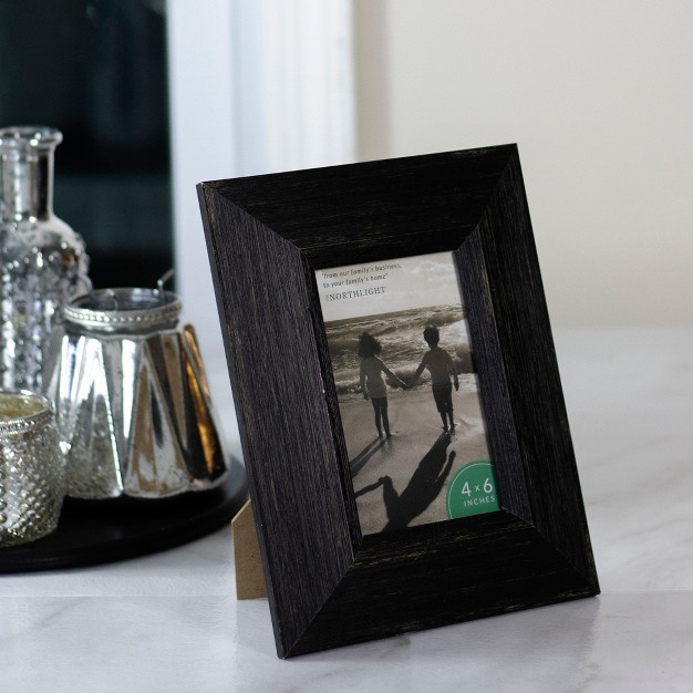 Distressed Finish Rectangular 4 quot X 6 quot Photo Picture Frame Black