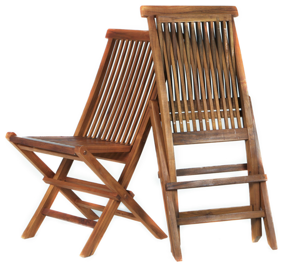 7 Piece Oval Folding Chair Set   Transitional   Outdoor Dining Sets   by  Things Cedar Inc.  Houzz