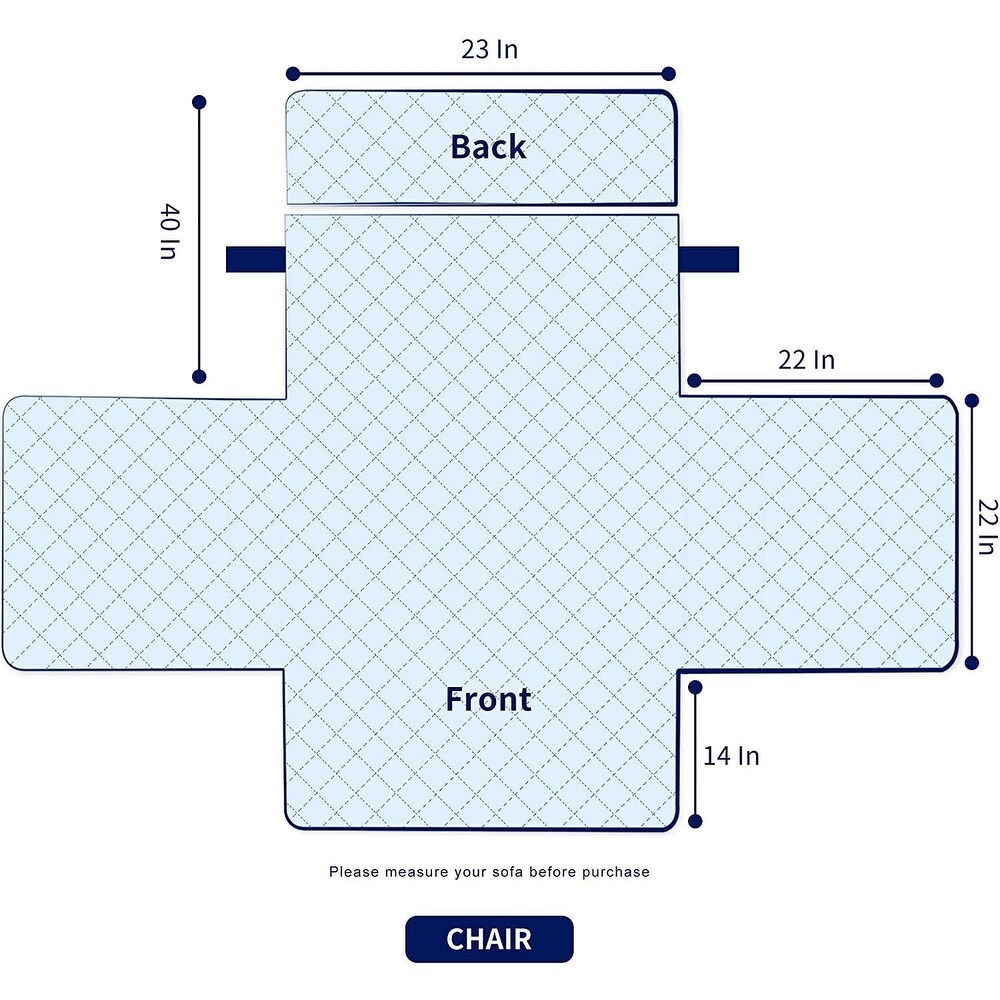 Subrtex Reversible Sofa Slipcover with Elastic Straps Furniture Protector for Pet