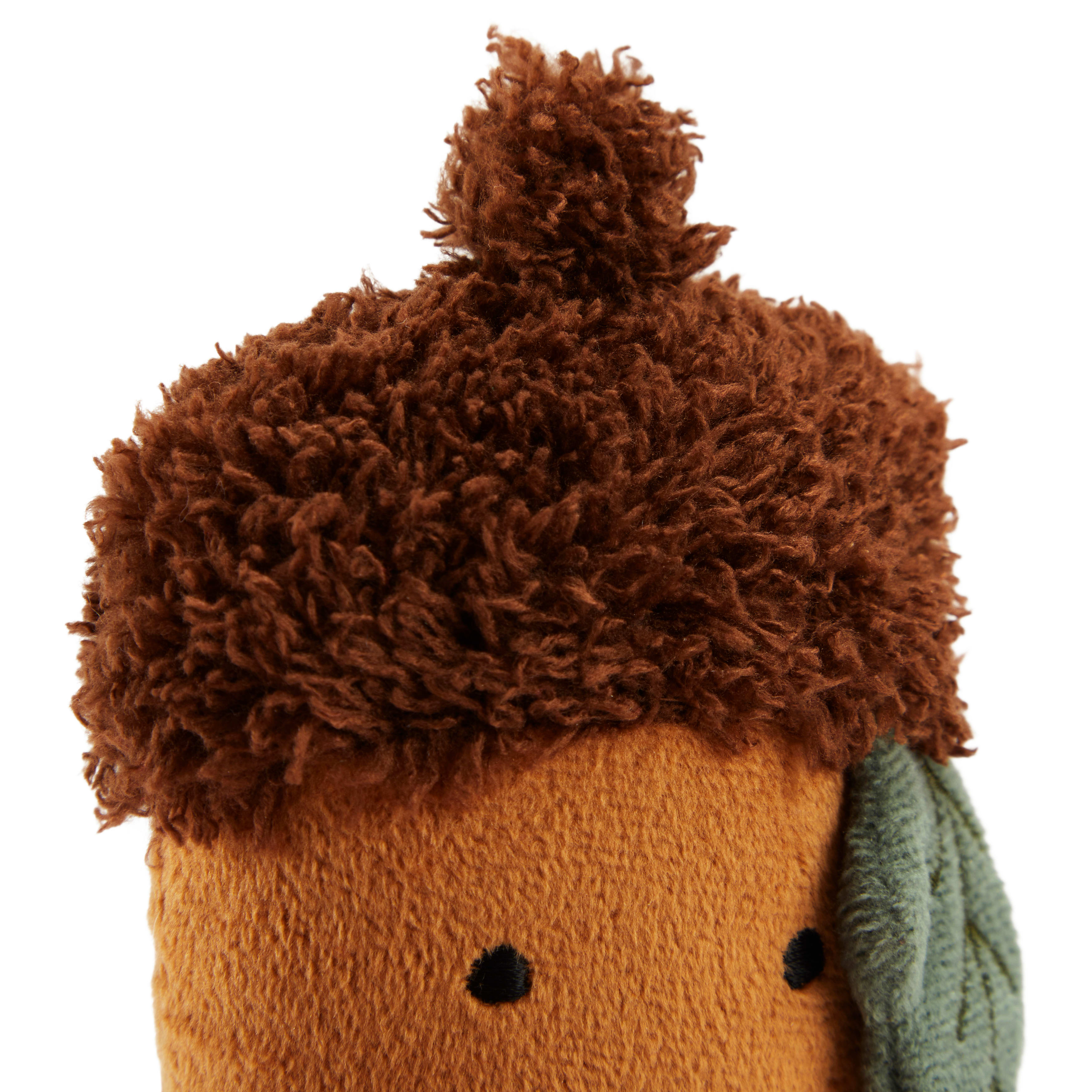 MORE AND MERRIER Plush Acorn Dog Toy， X-Small