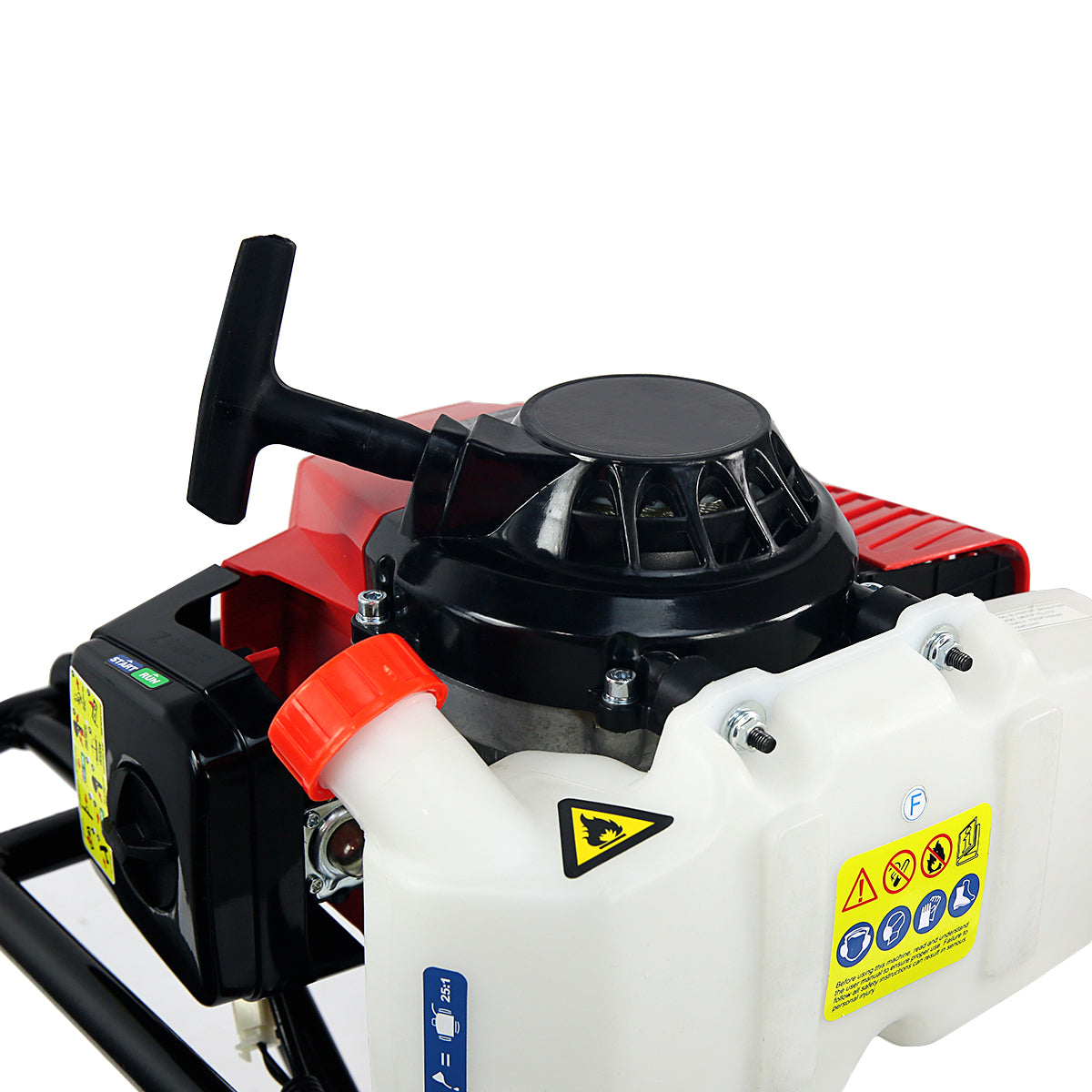 XtremepowerUS 63CC V-Type 2-Stroke Gas Post Hole Digger One Man Auger Machine Recoil Gasoline Powered (Digger Engine)