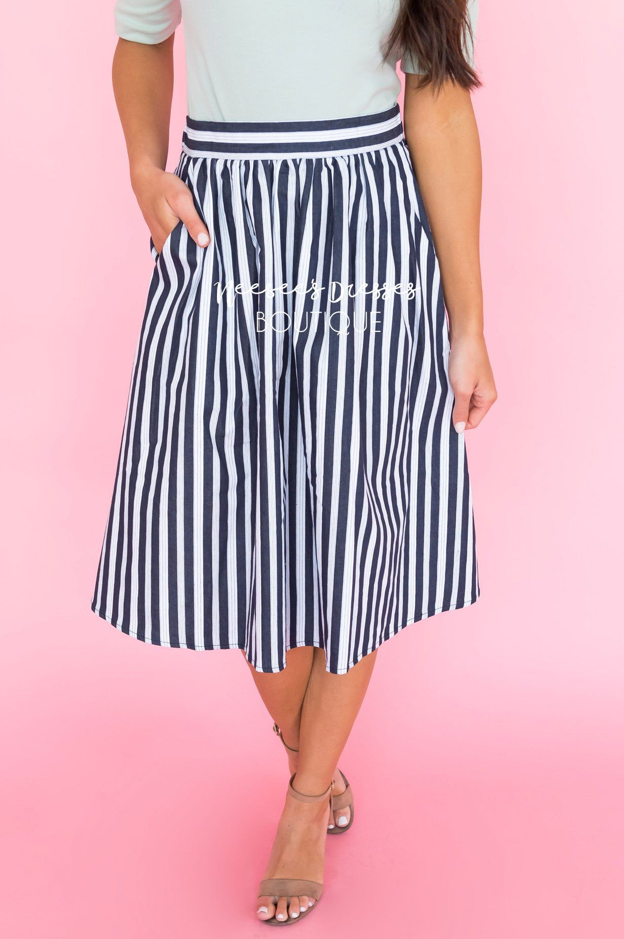 Plan On This Love Striped Skirt