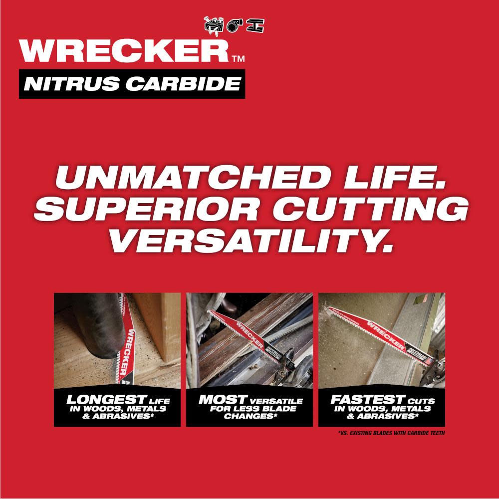 6 WRECKER™ with NITRUS CARBIDE™ 3Pk ;