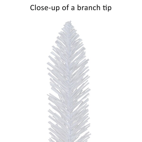 Puleo International 4 ft PreLit White Artificial Alpine Pencil Tree