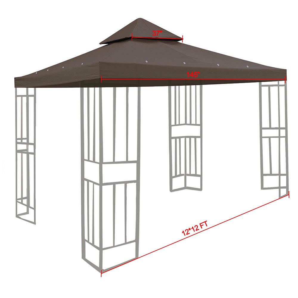 Yescom 12' x 12' Gazebo Canopy Replacement Top