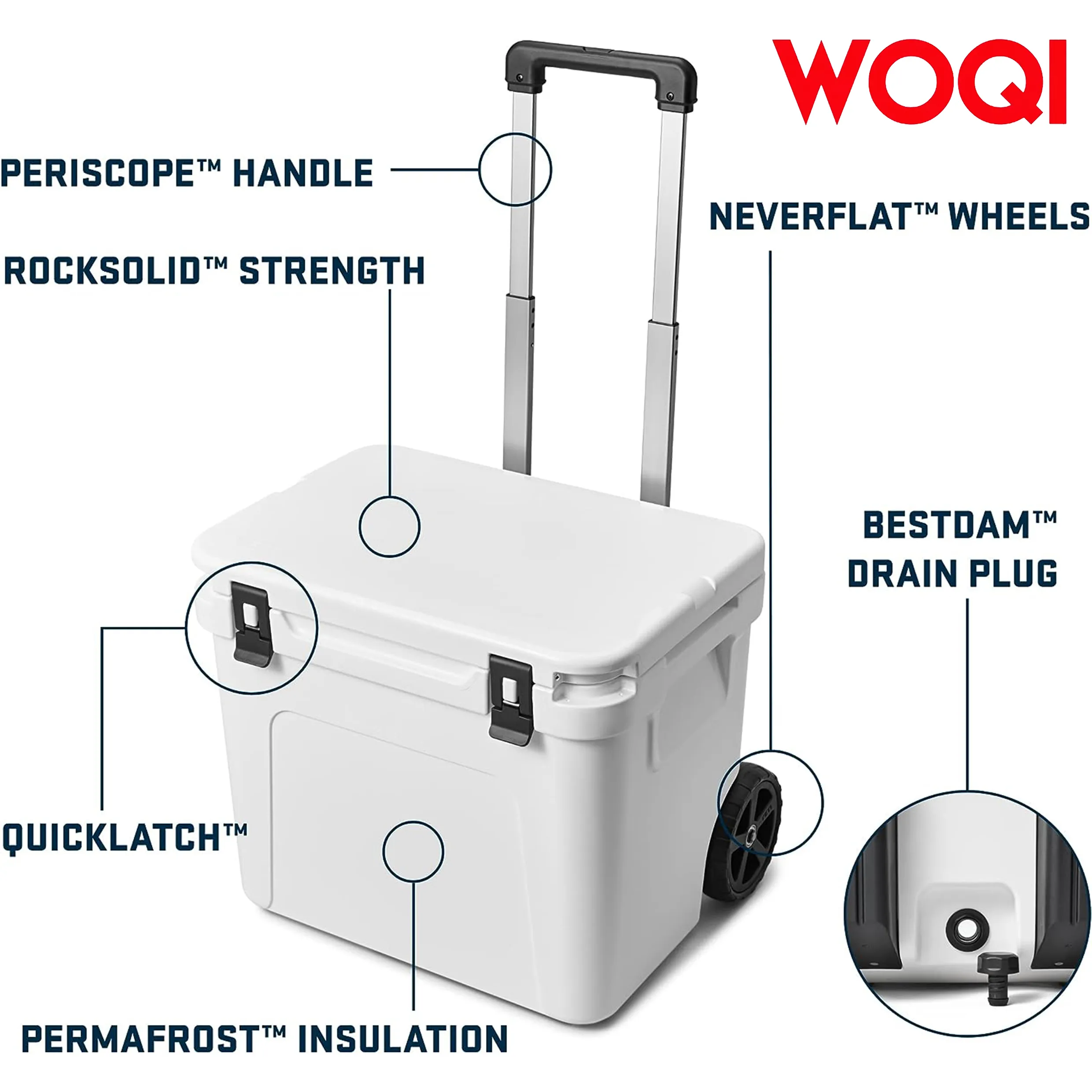 WOQI wheel cooler with telescopic handle