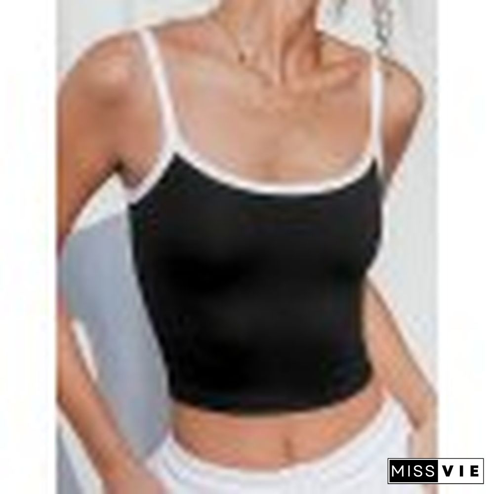 Contrast Trim Vintage Crop Cami Top