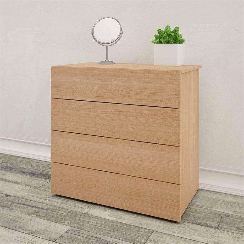 Pemberly Row 341405 4-Drawer Chest Natural Maple