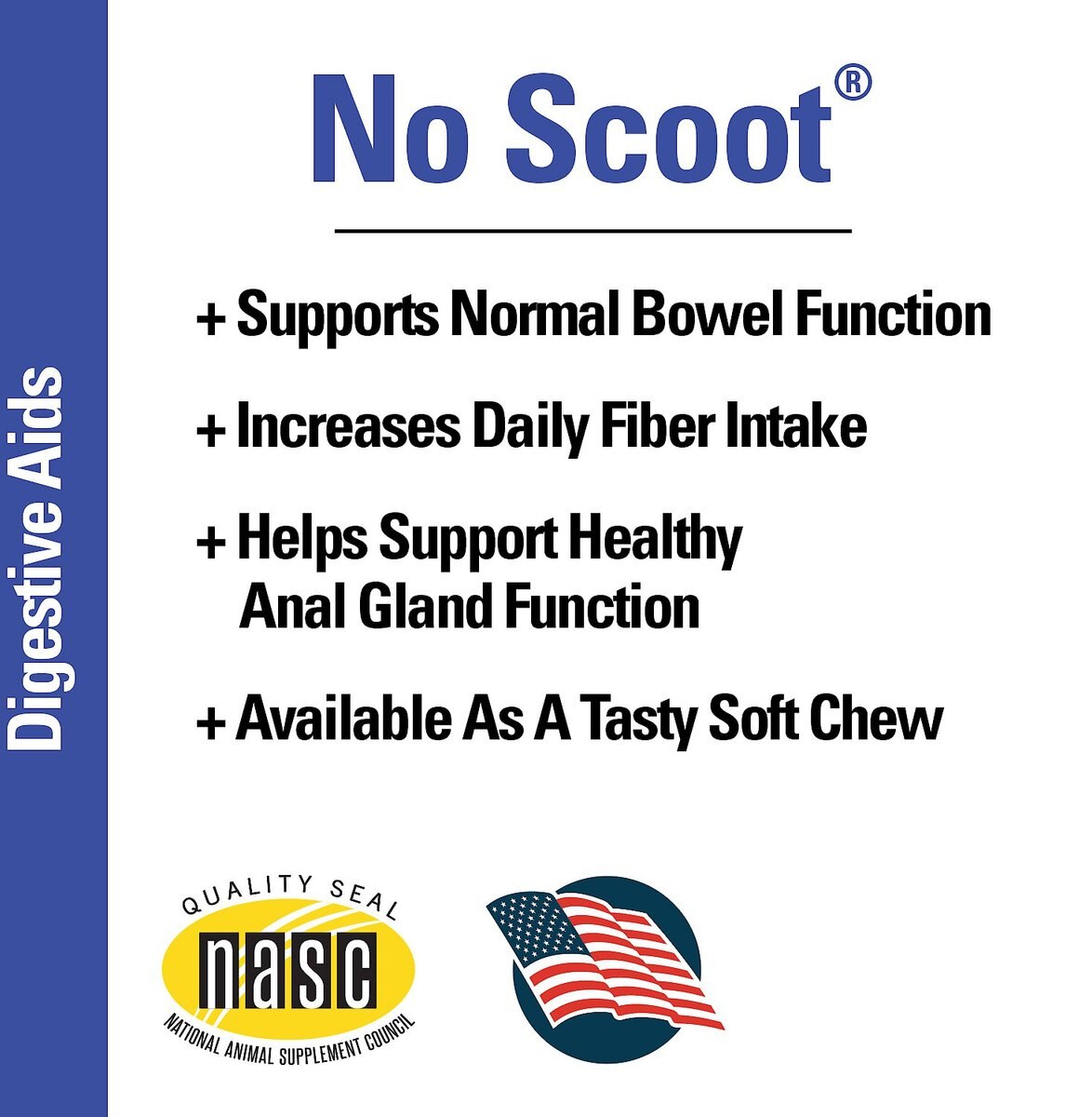 VetClassics No Scoot Anal Gland Function Support Soft Chews Dog Supplement