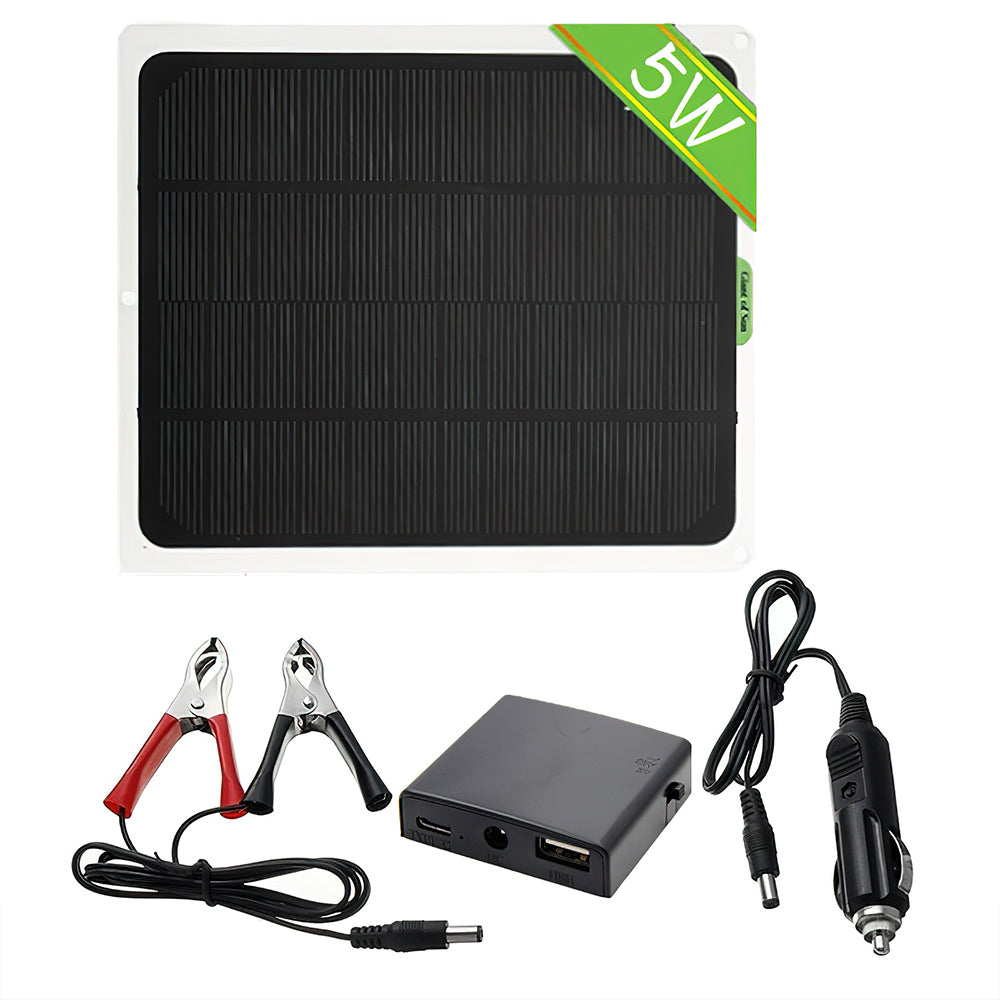 22W Solar Panel Kit 12V Trickle Charger Battery Charger Maintainer Boat RV Car