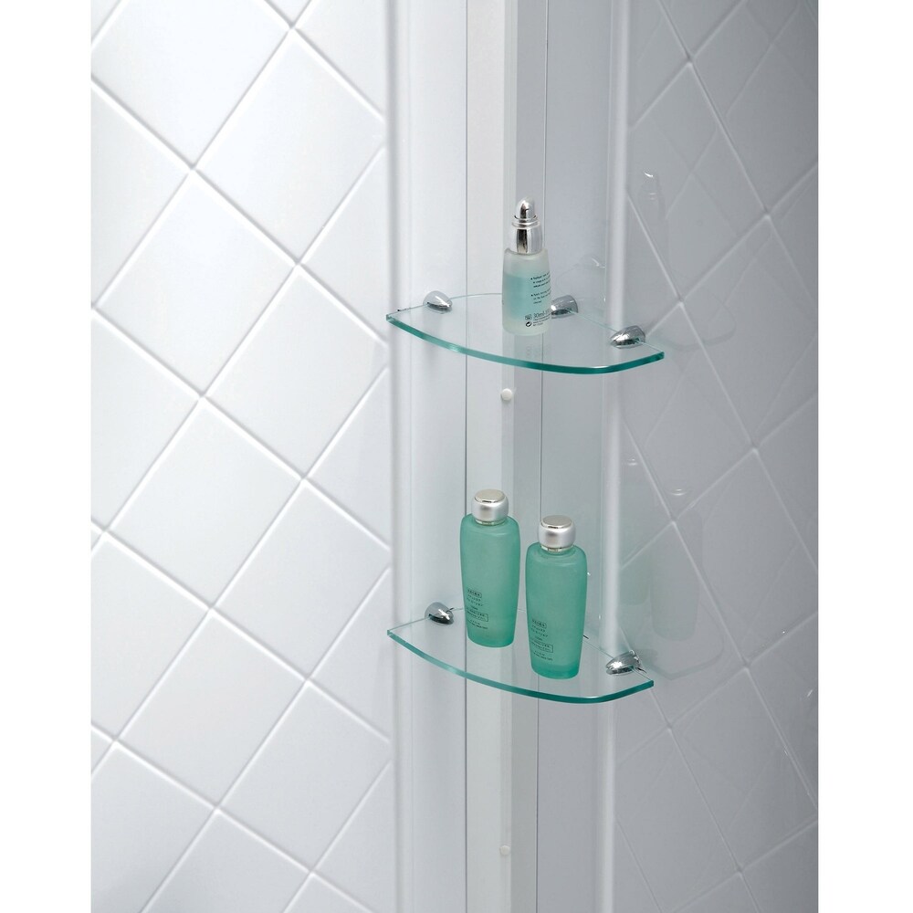 DreamLine 32 in. D x 60 in. W x 76 3/4 in. H Single Threshold Shower Base and Acrylic Backwall Kit   32\