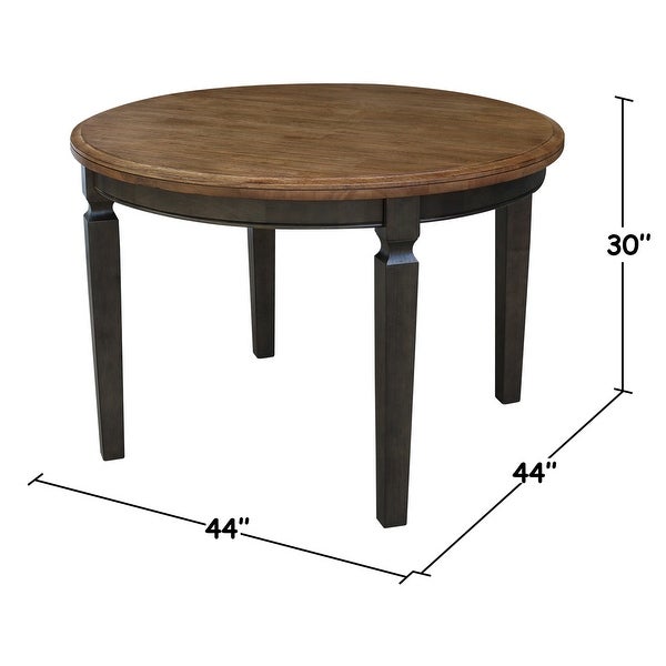 44 in. Round Top Dining Table with 4 Ladderback Chairs