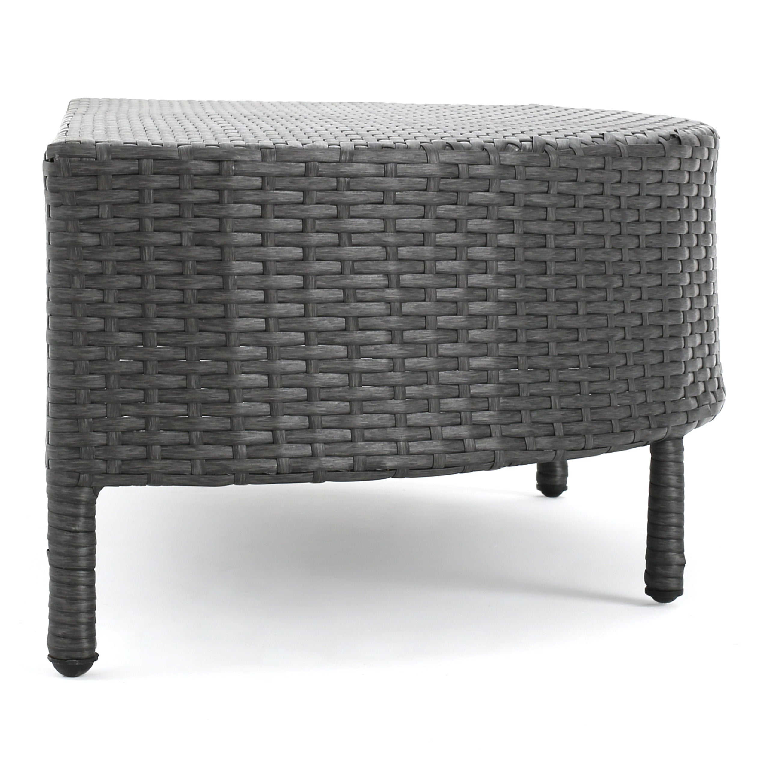 Harper Outdoor Wicker Half-Round Coffee Table