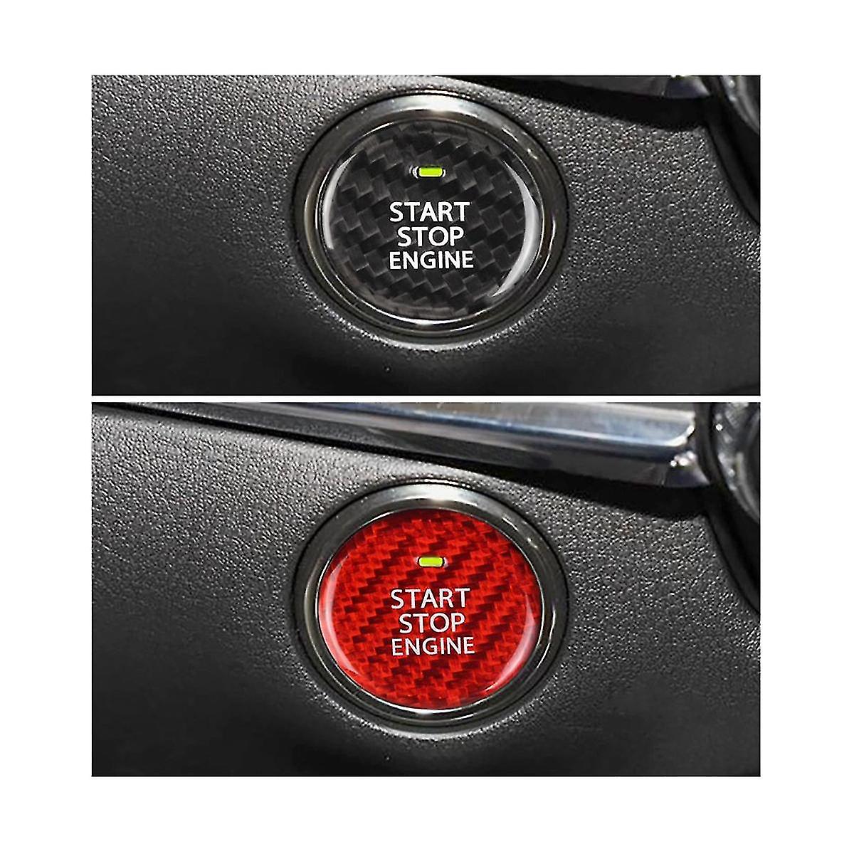 Engine Stop Button Ignition Device Sticker For Axela -30 -30 2020-2022(red Carbon Fiber Pattern)