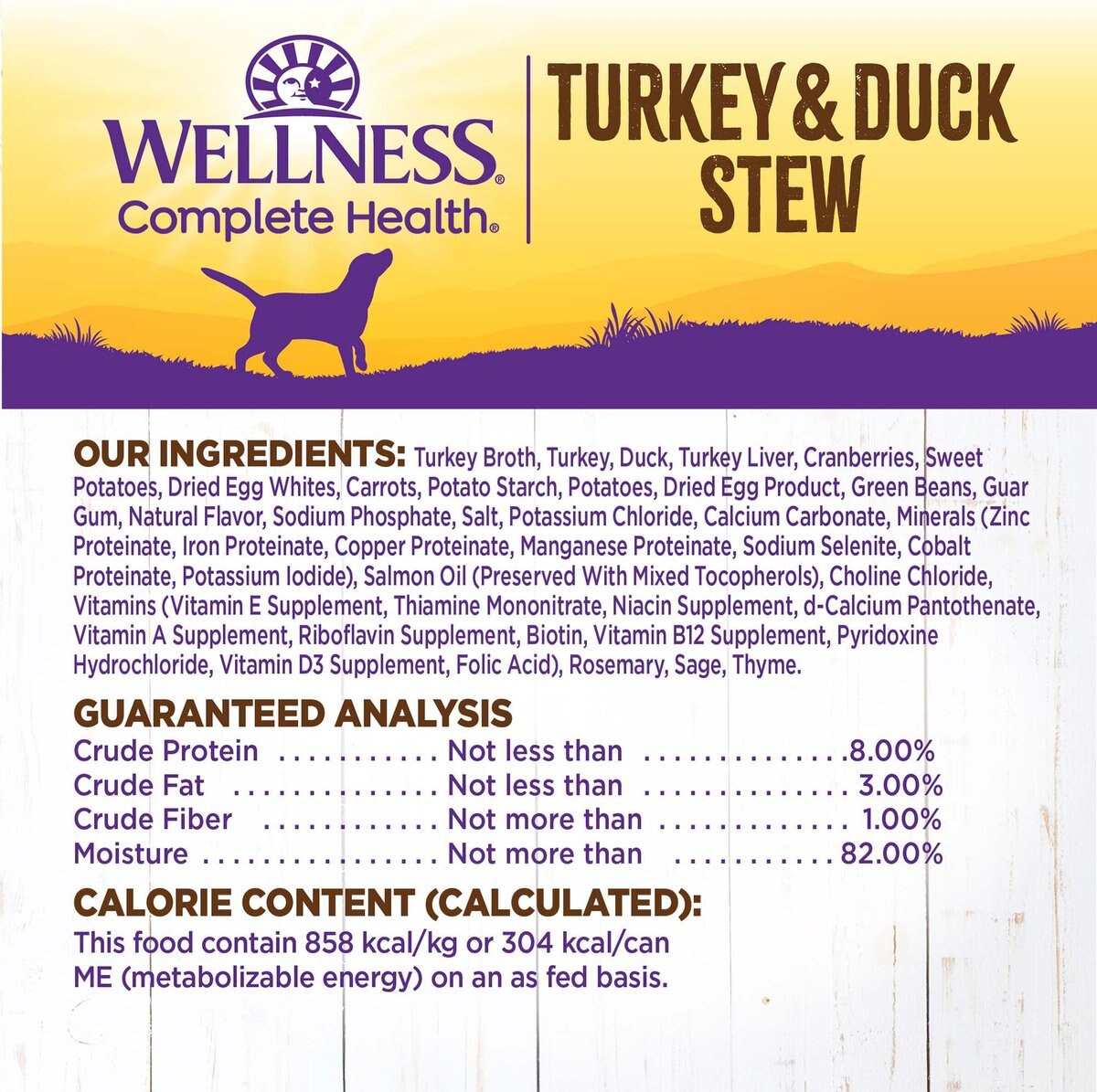 Wellness Turkey and Duck Stew with Sweet Potatoes and Cranberries Canned Dog Food