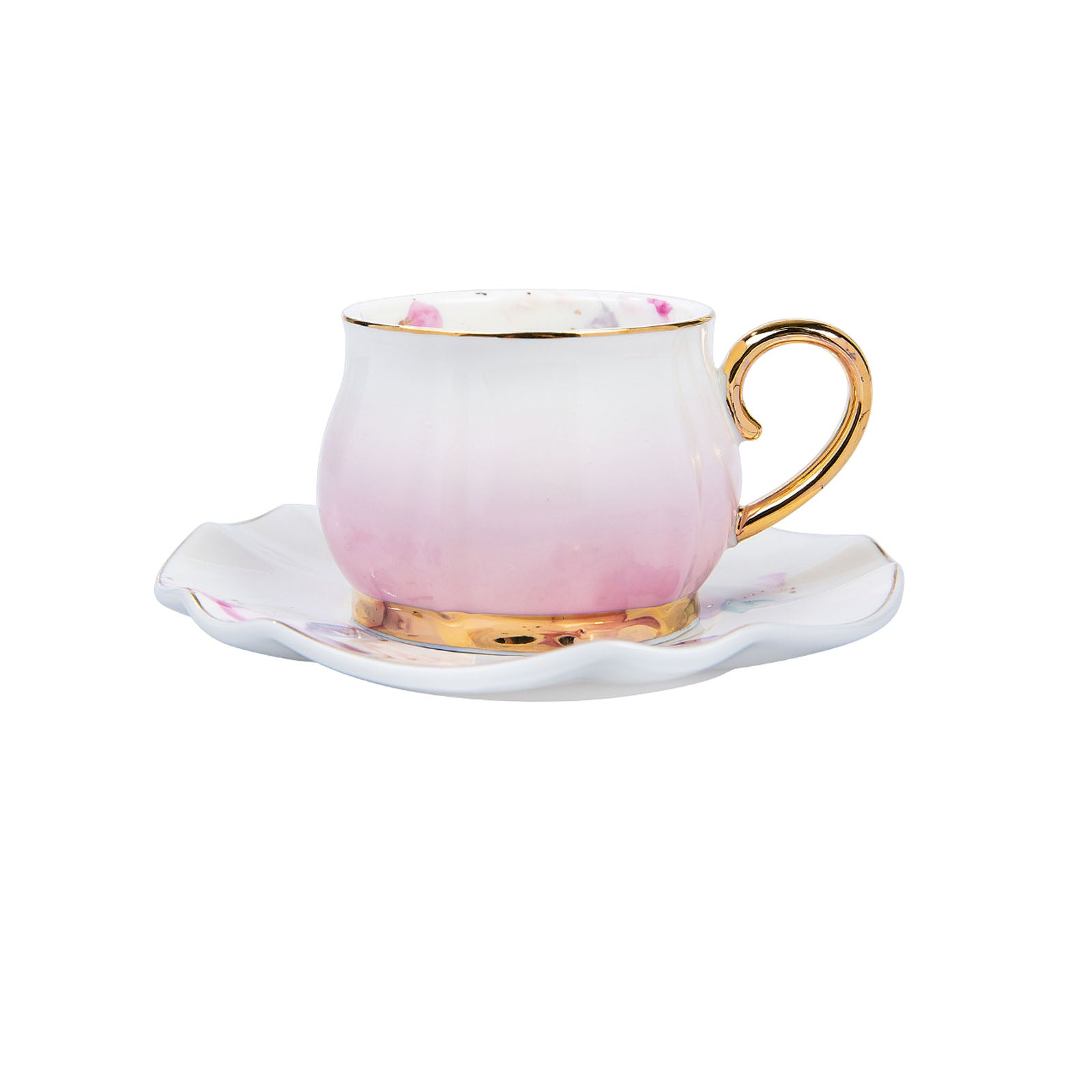 Karaca Pink Garden Set Of 6 Coffee Cups 153.03.06.1467