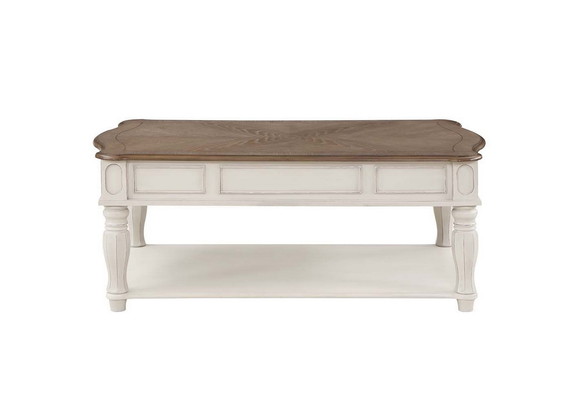 Acme LV01662 Florian Coffee Table  Oak   Antique W...